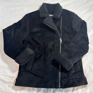 Old Navy Black Sherpa Lined Jacket NWT Women’s Xtra Small